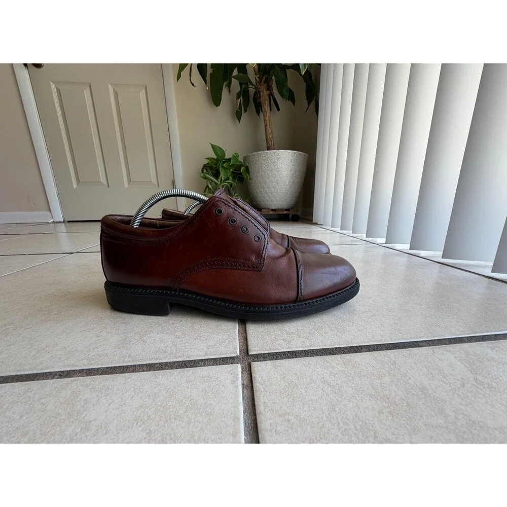 Dockers Men’s Size 12 M Brown Leather Cap Toe Oxford Dress Casual Shoes 090-2219